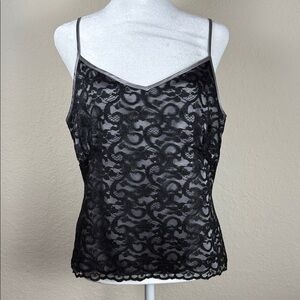 Nine West Elegant Black Lace Top